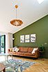 Sloped Ceiling over Large Modern Living Space