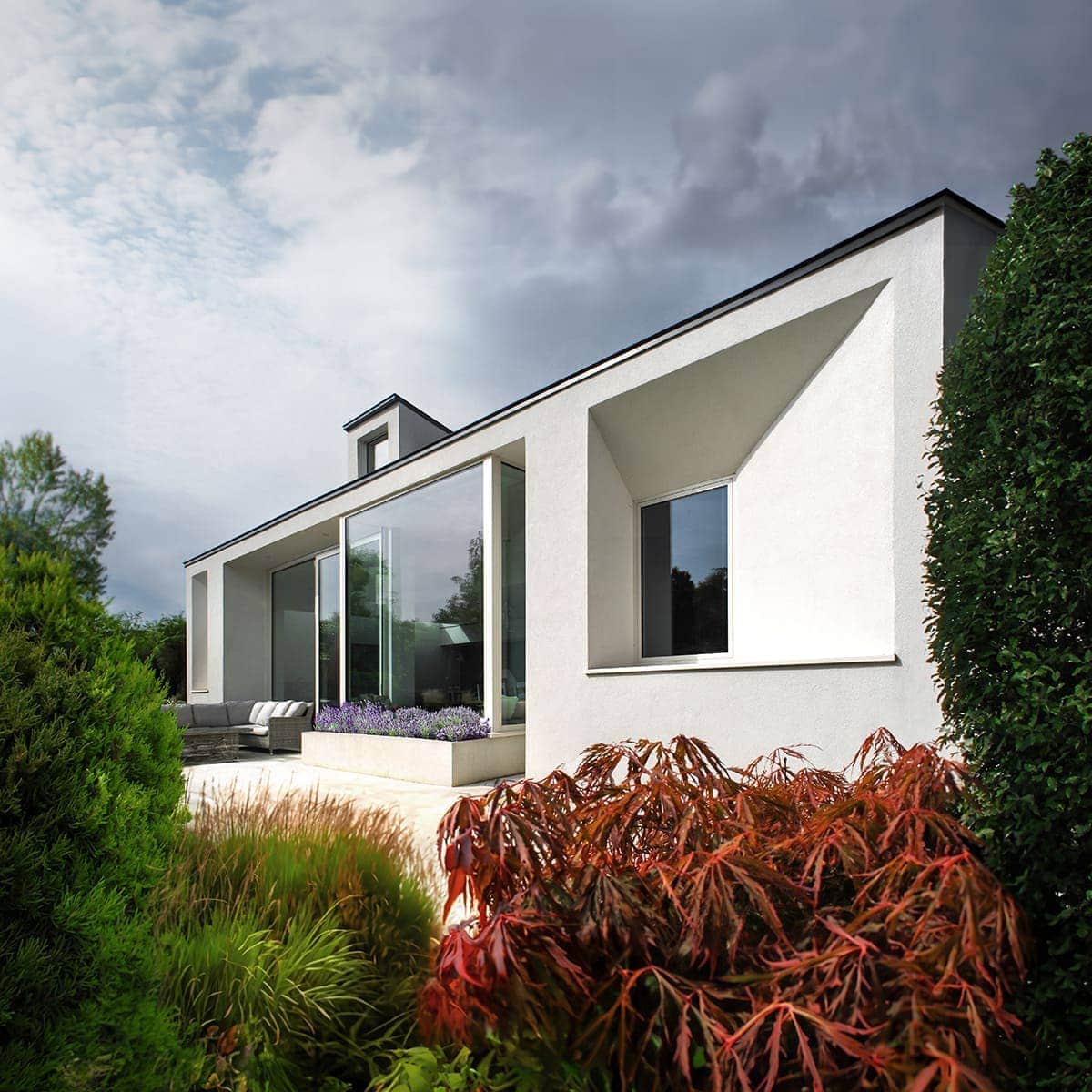 Garden Elevation of modern extension in Dublin