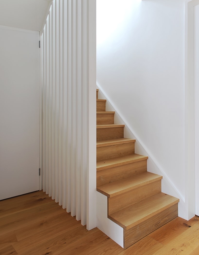 White Slatted Stairs - Malahide Conservation Transformation