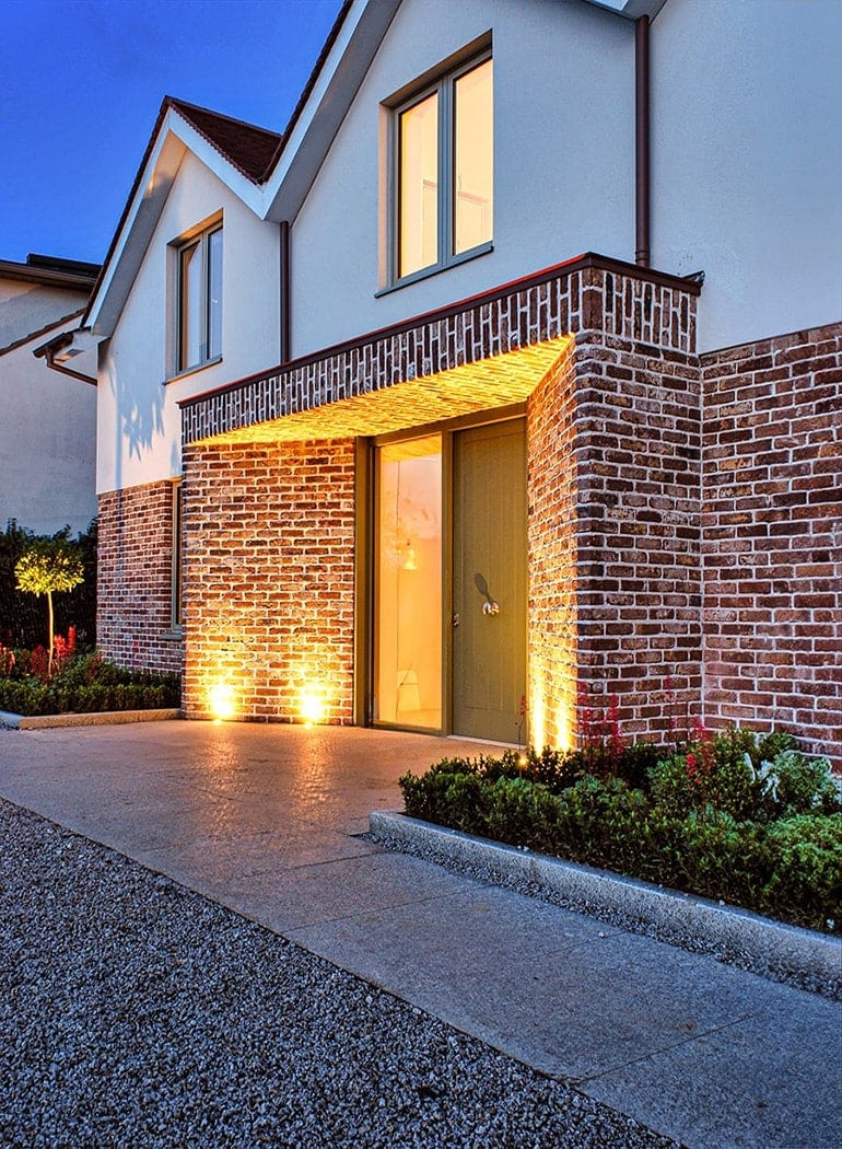 Elegant house entrance in Dublin designed by professional architects