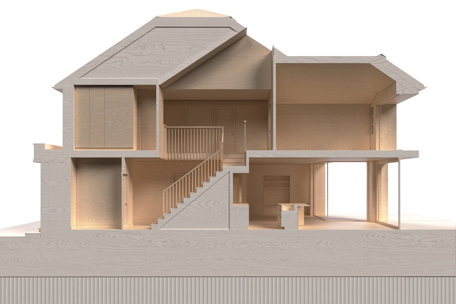 Glenageary House Cross-sectional View through entrance hall