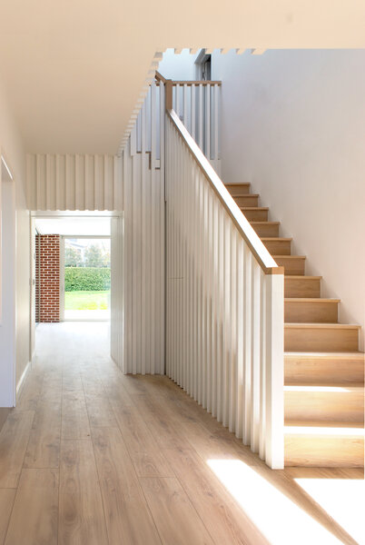 New staircase and hallway in house refurbished by Dublin Architects