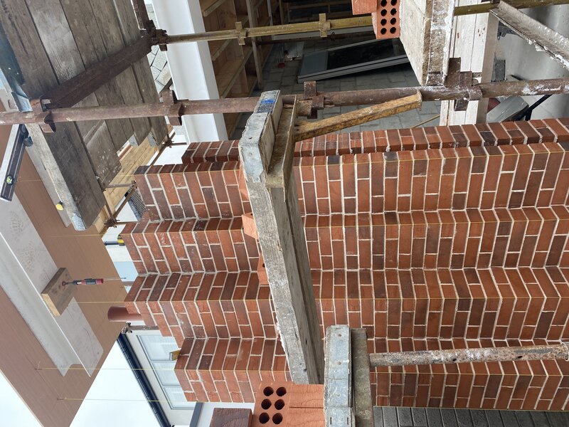 Rebuilt semi-detached house in South Dublin under construction